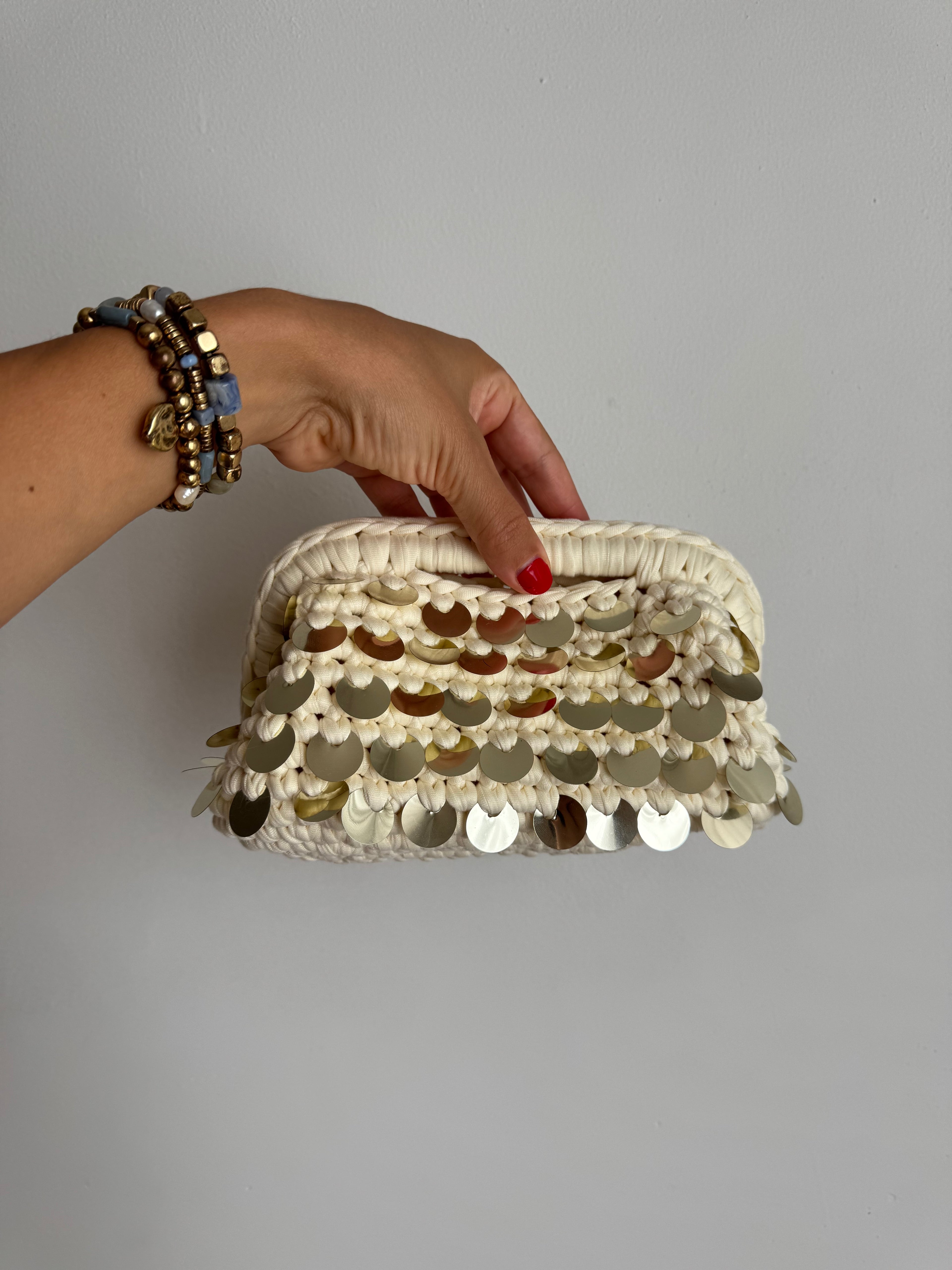 Ivory and Gold Clutch